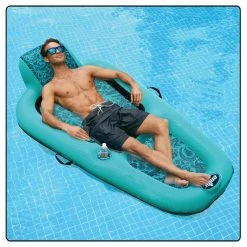 Paisley Teal Aqua Oversized Luxury Lounge by AQUALOUNGE -Pool Supplies Sales Store teal blue pool floats aql17591ttea c3 1000