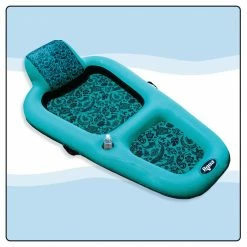 Paisley Teal Aqua Oversized Luxury Lounge by AQUALOUNGE -Pool Supplies Sales Store teal blue pool floats aql17591ttea fa 1000