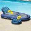 Campania Ultimate Teal Hibiscus 2-in-1 Pool Float Lounge and Caddy by Aqua LEISURE -Pool Supplies Sales Store teal hibiscus aqua leisure pool floats azl14856 64 1000
