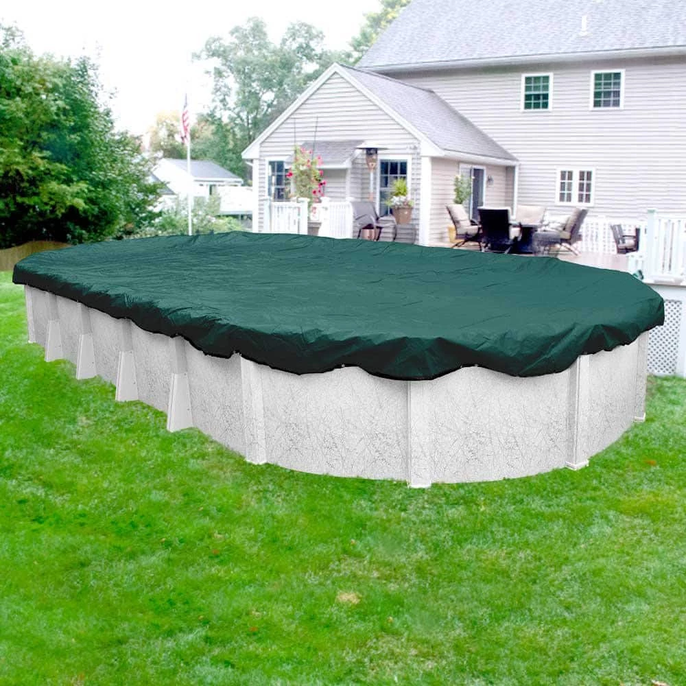 Supreme Plus 18 ft. x 33 ft. Oval Teal Solid Above Ground Winter Pool Cover by Robelle 3 Supreme Plus 18 ft. x 33 ft. Oval Teal Solid Above Ground Winter Pool Cover by Robelle
