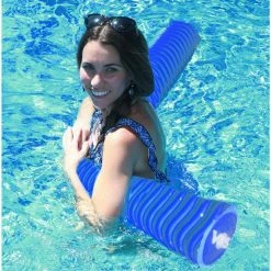 Blue and Green Wavy Mega Noodle Big Round Premium Outdoor Water Float (2-Pack) by VOS -Pool Supplies Sales Store teal vos pool floats vos 500wbk c3 1000