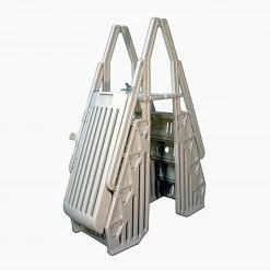 Deluxe 48 in. - 56 in. Ladder In Step for Above Ground Swimming Pool in White by The Vinyl Works -Pool Supplies Sales Store the vinyl works pool ladders af w 1f 1000