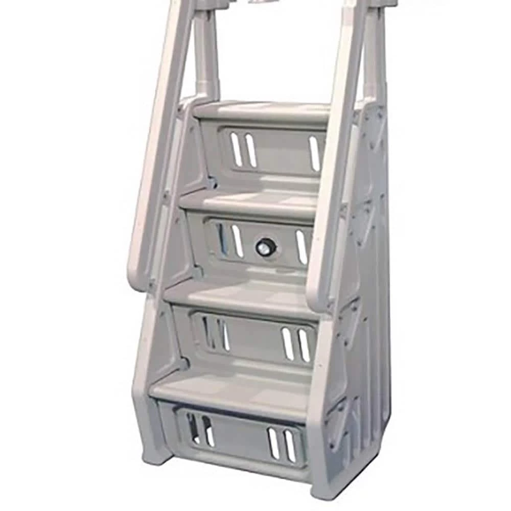 Deluxe 24 in. Adjustable In Step Ladder for Above Ground Pool in White by The Vinyl Works 6 Deluxe 24 in. Adjustable In Step Ladder for Above Ground Pool in White by The Vinyl Works - Image 4