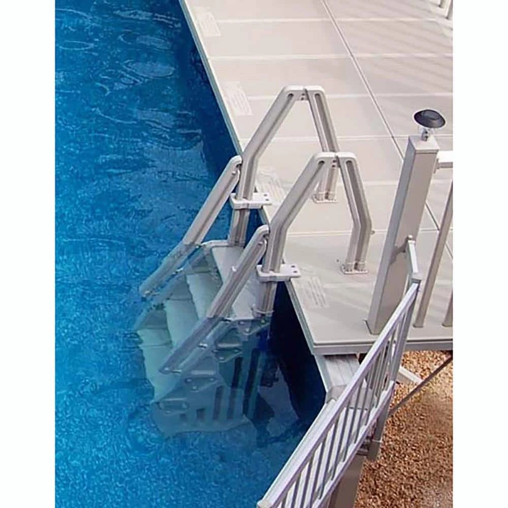 Deluxe 24 in. Adjustable In Step Ladder for Above Ground Pool in White by The Vinyl Works 5 Deluxe 24 in. Adjustable In Step Ladder for Above Ground Pool in White by The Vinyl Works - Image 3