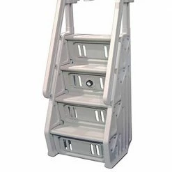 Deluxe 32 in. In Step 46 in. to 60 in. Ladder for Above Ground Swimming Pool in Tan by The Vinyl Works 8 Deluxe 32 in. In Step 46 in. to 60 in. Ladder for Above Ground Swimming Pool in Tan by The Vinyl Works -Pool Supplies Sales Store the vinyl works pool ladders in32 t 4f 1000