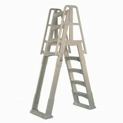 Premium A-Frame Above Ground Pool Ladder in Taupe by The Vinyl Works 7 Premium A-Frame Above Ground Pool Ladder in Taupe by The Vinyl Works -Pool Supplies Sales Store the vinyl works pool ladders ne120t 4f 1000