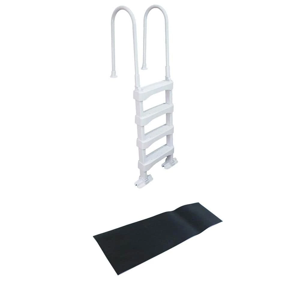 4-Step Ladder for 60 in. Pool Walls with Swimming Pool Ladder Mat by The Vinyl Works 3 4-Step Ladder for 60 in. Pool Walls with Swimming Pool Ladder Mat by The Vinyl Works