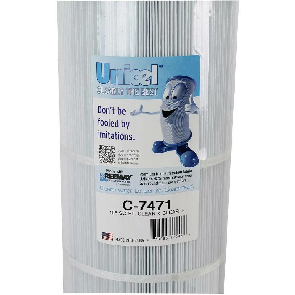 7 in. Dia 105 sq. ft. Clean and Clear Plus Replacement Cartridge Filter (4-Pack) by Unicel 5 7 in. Dia 105 sq. ft. Clean and Clear Plus Replacement Cartridge Filter (4-Pack) by Unicel - Image 3