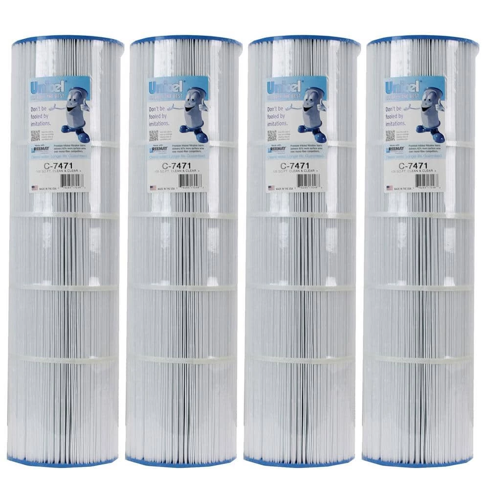 7 in. Dia 105 sq. ft. Clean and Clear Plus Replacement Cartridge Filter (4-Pack) by Unicel 3 7 in. Dia 105 sq. ft. Clean and Clear Plus Replacement Cartridge Filter (4-Pack) by Unicel
