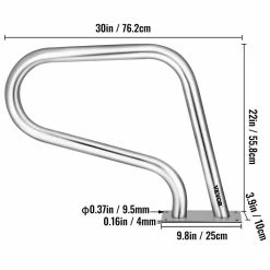 Pool Rail 30 in. x 22 in. Pool Railing Stainless Steel Silver Rustproof Pool Handrail for Above Ground Pool by VEVOR -Pool Supplies Sales Store vevor pool ladders bxgycfs3w30x22yc1v0 76 1000