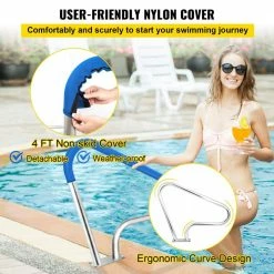 Swimming Pool Handrail 39 in. x 32 in. Pool Railing Stainless Steel Silver Rustproof Pool Handrail for Above Ground Pool by VEVOR -Pool Supplies Sales Store vevor pool ladders bxgycfs3w39x32yc1v0 4f 1000