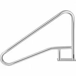 55 in. x 32 in. Pool Railing Stainless Steel Silver Rustproof Pool Handrail Pool Rail for Above Ground Pool by VEVOR