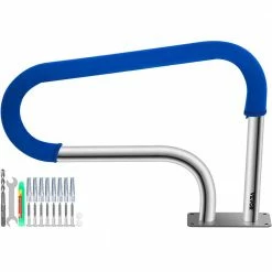 Pool Handrail 32 in. x 22.5 in. Swimming Pool Stair Rail 304 Stainless Steel Stair Pool Hand Rail for Above Ground Pool by VEVOR