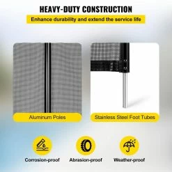 4 ft. x 12 ft. Pool Fence PVC Grid Fabric Removable DIY Pool Fencing with Section Kit for In-Ground Pools in Black by VEVOR -Pool Supplies Sales Store vevor pool safety equipment kcxycwlb412ft1mhkv0 1f 1000