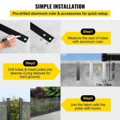 4 ft. x 96 ft. Swimming Pool Fence Prevent Accidental Removable DIY Pool Fencing Mesh for In-Ground Pools in Black by VEVOR -Pool Supplies Sales Store vevor pool safety equipment kcxycwlb496ftal3vv0 fa 1000