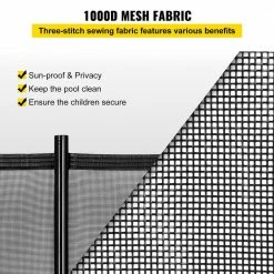 Security Pool Fence 4 ft. x 12 ft. Removable Pool Fence 1000D PVC Fabric Pool Fencing Mesh with Aluminum Poles by VEVOR 12 Security Pool Fence 4 ft. x 12 ft. Removable Pool Fence 1000D PVC Fabric Pool Fencing Mesh with Aluminum Poles by VEVOR -Pool Supplies Sales Store vevor pool safety equipment kcxycwll412ft18uyv0 4f 1000