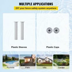 4 ft.x 2.5 ft. Pool Fence Gate Powder Coated Aluminum Pipe Pool Safety Fence Gate Kit for In ground Pools in Black by VEVOR -Pool Supplies Sales Store vevor pool safety equipment slycwl4x2 5ftm001v0 fa 1000