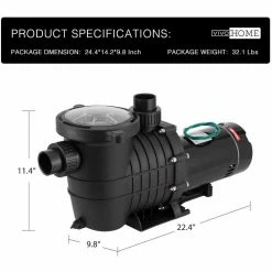 2.0 HP 6800 GPH Single Speed Powerful Above Ground Swimming Pool Pump with Strainer Basket by VIVOHOME -Pool Supplies Sales Store vivohome pool pumps x002ber95d 76 1000