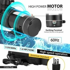 1.5 HP 8350 GPH 3450 RPM Powerful Above Ground Swimming Pool Pump with Strainer Basket by VIVOHOME 12 1.5 HP 8350 GPH 3450 RPM Powerful Above Ground Swimming Pool Pump with Strainer Basket by VIVOHOME -Pool Supplies Sales Store vivohome pool pumps x002betde3 1f 1000