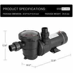 1.5 HP 8350 GPH 3450 RPM Powerful Above Ground Swimming Pool Pump with Strainer Basket by VIVOHOME 15 1.5 HP 8350 GPH 3450 RPM Powerful Above Ground Swimming Pool Pump with Strainer Basket by VIVOHOME -Pool Supplies Sales Store vivohome pool pumps x002betde3 76 1000