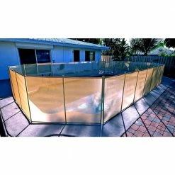 5 ft. H x 12 ft. W Beige In Ground Pool Safety Fence by Water Warden -Pool Supplies Sales Store water warden pool safety equipment wwf300b 4f 1000
