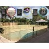 5 ft. H x 12 ft. W Beige In Ground Pool Safety Fence by Water Warden -Pool Supplies Sales Store water warden pool safety equipment wwf300b 64 1000