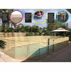 5 ft. H x 12 ft. W Beige In Ground Pool Safety Fence by Water Warden