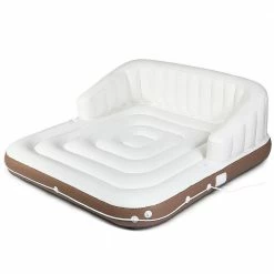 White PVC Inflatable Pool Float Lounge Swimming Raft Beach Seaside by Costway 12 White PVC Inflatable Pool Float Lounge Swimming Raft Beach Seaside by Costway -Pool Supplies Sales Store white costway pool floats op70273 1f 1000
