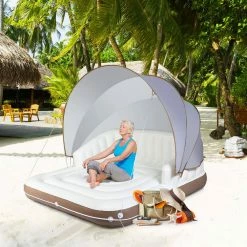 White PVC Inflatable Pool Float Lounge Swimming Raft Beach Seaside by Costway 13 White PVC Inflatable Pool Float Lounge Swimming Raft Beach Seaside by Costway -Pool Supplies Sales Store white costway pool floats op70273 31 1000