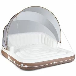 White PVC Inflatable Pool Float Lounge Swimming Raft Beach Seaside by Costway 9 White PVC Inflatable Pool Float Lounge Swimming Raft Beach Seaside by Costway -Pool Supplies Sales Store white costway pool floats op70273 e1 1000