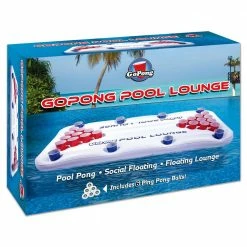 Pool Lounge Beer Pong Inflatable with Social Floating by GoFloats -Pool Supplies Sales Store white gofloats pool floats pl 01 77 1000