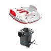White Inflatable Island Float Raft with 120-Volt Quick Fill AC Electric Air Pump by Intex 1 White Inflatable Island Float Raft with 120-Volt Quick Fill AC Electric Air Pump by Intex -Pool Supplies Sales Store white intex pool floats 56296ca 66639e 64 1000