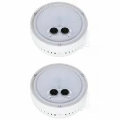 PureSpa White LED Light Accessory for Bubble Spa Hot Tub (2-Pack) by Intex