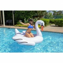 Jumbo Swan Swimming Pool Float by Poolmaster -Pool Supplies Sales Store white poolmaster pool floats 83677 77 1000
