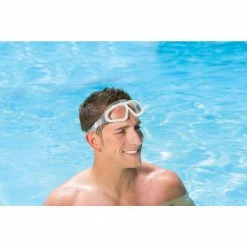 White EZ Fit Deluxe Sport Swim Goggles by Poolmaster -Pool Supplies Sales Store white poolmaster swim gear 94972 44 1000