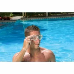 White EZ Fit Deluxe Sport Swim Goggles by Poolmaster -Pool Supplies Sales Store white poolmaster swim gear 94972 4f 1000