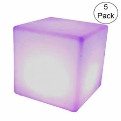 16 in. Pool Spa Waterproof Color-Changing LED Light Cube Seat (5-Pack) by Main Access