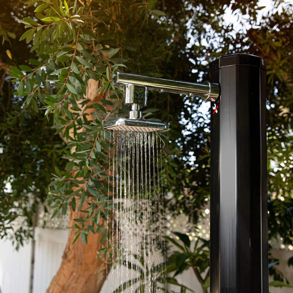 2-Section Solar Heated Poolside Beach Shower with 10 Gal. Water Tank Capacity by XtremepowerUS 10 2-Section Solar Heated Poolside Beach Shower with 10 Gal. Water Tank Capacity by XtremepowerUS - Image 8