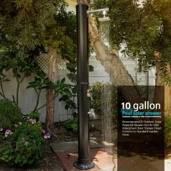 2-Section Solar Heated Poolside Beach Shower with 10 Gal. Water Tank Capacity by XtremepowerUS 12 2-Section Solar Heated Poolside Beach Shower with 10 Gal. Water Tank Capacity by XtremepowerUS -Pool Supplies Sales Store xtremepowerus outdoor showers 75029 c3 1000