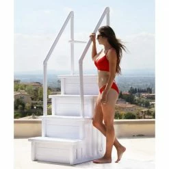 32 in. Plastic Safety Pool Ladder 4-Step Deck Stairs for Above Ground Pools by XtremepowerUS -Pool Supplies Sales Store xtremepowerus pool ladders 75137 h2 44 1000