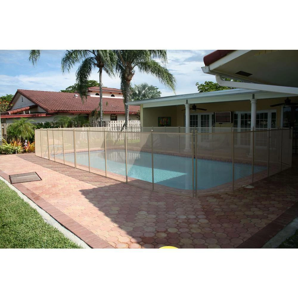 4 ft. x 12 ft. Beige In-Ground Pool Safety Fence Kit by XtremepowerUS 9 4 ft. x 12 ft. Beige In-Ground Pool Safety Fence Kit by XtremepowerUS - Image 7