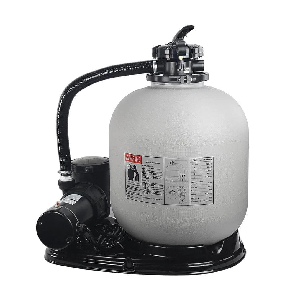 19 in. Sand Filter System with 1.5 HP 4500 GPH Swimming Pool Pump by XtremepowerUS 3 19 in. Sand Filter System with 1.5 HP 4500 GPH Swimming Pool Pump by XtremepowerUS