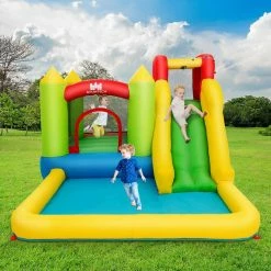 138 in. x 110.5 in. x 75 in. Cloth Yellow Outdoor Inflatable Bounce House Water Slide Climb Bouncer Pool by Gymax 13 138 in. x 110.5 in. x 75 in. Cloth Yellow Outdoor Inflatable Bounce House Water Slide Climb Bouncer Pool by Gymax -Pool Supplies Sales Store yelllow pool toys gym04200 44 1000