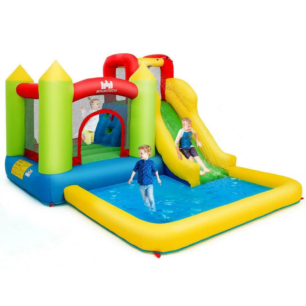 138 in. x 110.5 in. x 75 in. Cloth Yellow Outdoor Inflatable Bounce House Water Slide Climb Bouncer Pool by Gymax 9 138 in. x 110.5 in. x 75 in. Cloth Yellow Outdoor Inflatable Bounce House Water Slide Climb Bouncer Pool by Gymax - Image 7