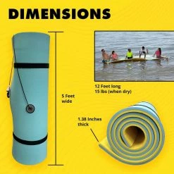 Original 5 ft. x 12 ft. Family Floating Water Play Mat by Aqua Lily Pad 13 Original 5 ft. x 12 ft. Family Floating Water Play Mat by Aqua Lily Pad -Pool Supplies Sales Store yellow and teal aqua lily pad pool floats gen512 66 1000