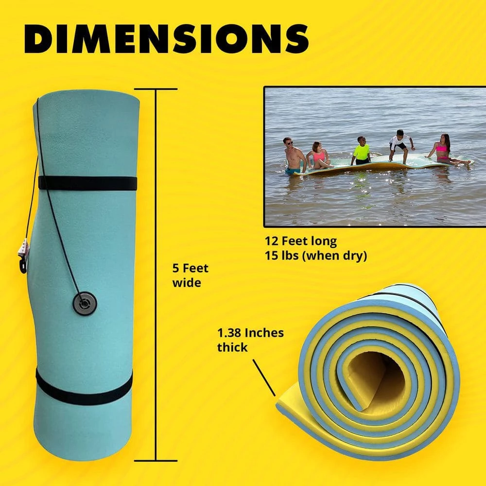 Original 5 ft. x 12 ft. Family Floating Water Play Mat by Aqua Lily Pad 5 Original 5 ft. x 12 ft. Family Floating Water Play Mat by Aqua Lily Pad - Image 3