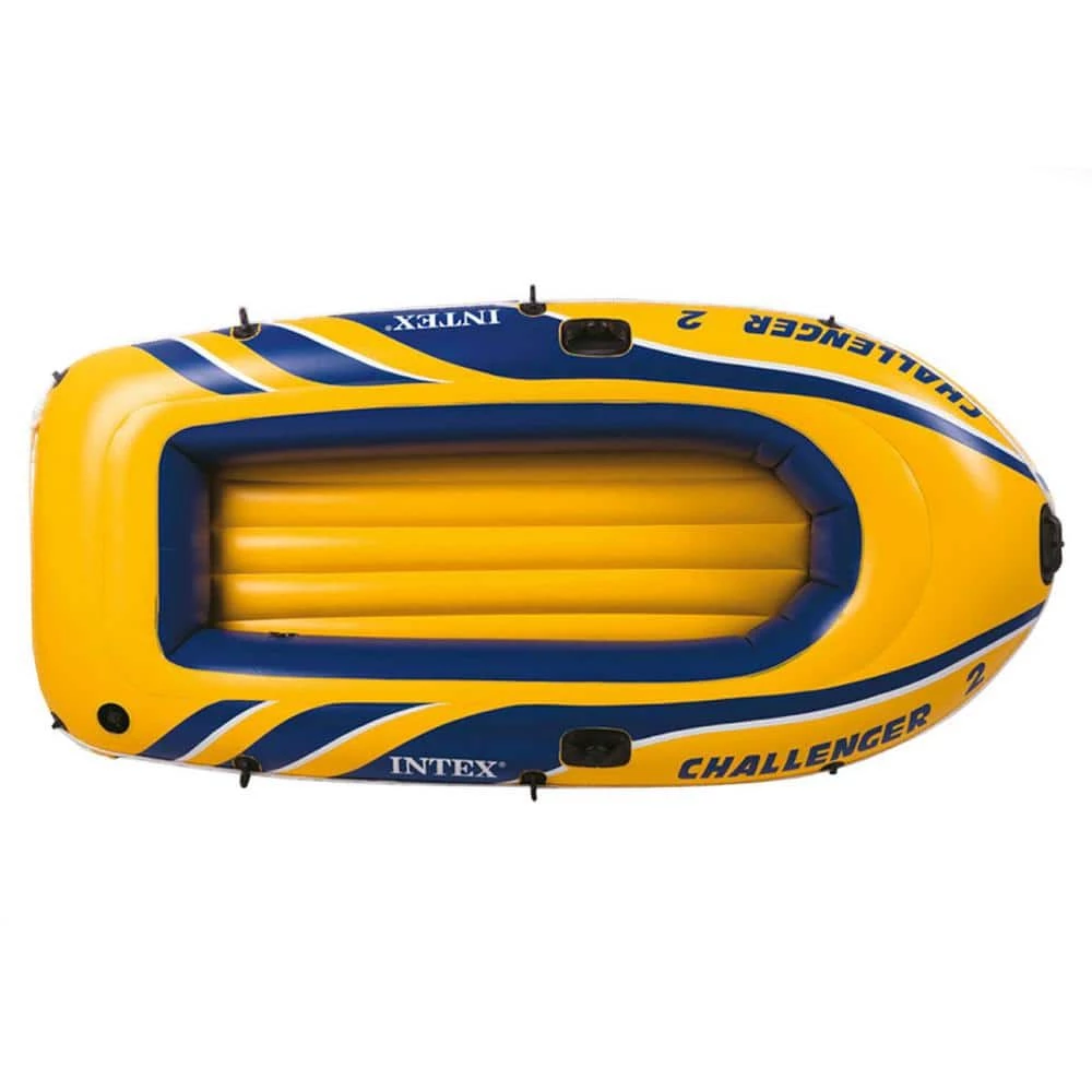Challenger 2-Inflatable 2-Person with Oars and Air Pump Floating Boat Raft Set by Intex 4 Challenger 2-Inflatable 2-Person with Oars and Air Pump Floating Boat Raft Set by Intex - Image 2