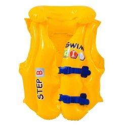 66 lbs. Yellow Swim Kid Step B Inflatable Unisex Water or Swimming Pool Training Vest by Pool Central