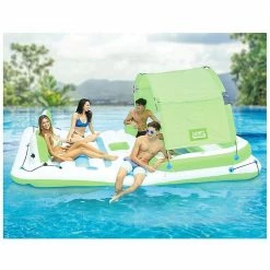 12 ft. No Inflate Water Pad and 13 ft. Misting Party Platform, Yellow (2-Pack) by COMFY FLOATS -Pool Supplies Sales Store yellow pool floats 91575vm 91464vm 76 1000