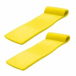 Texas Recreation Sunsation 70 in. Yellow Foam Raft Lounger Pool Float (2-Pack) by TRC Recreation